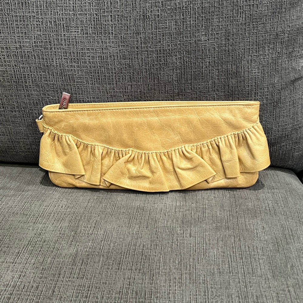 Hobo Ruffle Zip-Top Clutch